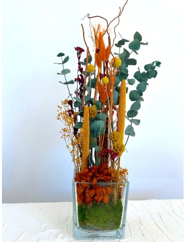 Composition florale orange