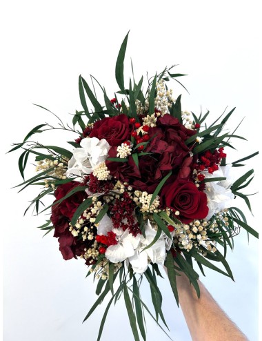 Bouquet de fleurs rouges et blanches