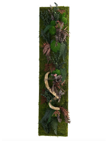 Tableau végétal avec feuillages verts