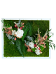 Tableau végétal avec végétaux blancs et roses