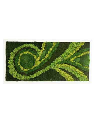 Tableau végétal avec végétaux verts clairs et verts foncés