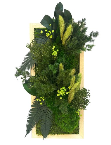 Tableau végétal avec végétaux verts