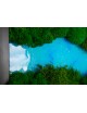 Tableau végétal avec mousse verte et résine bleue