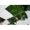 Dalle de plafond végétale avec feuillages verts