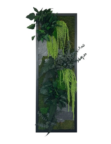 Tableau végétal avec feuillages verts