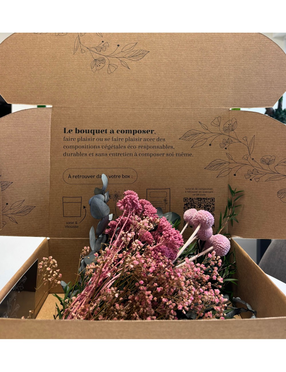 Bouquet de fleurs stabilisées