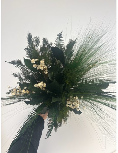 Bouquet de fleurs stabilisées vertes