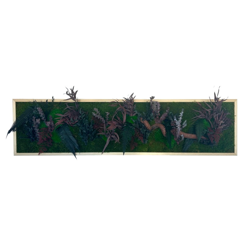 Tableau végétal avec feuillages verts