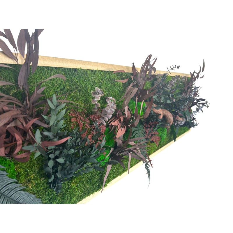 Tableau végétal avec feuillages verts