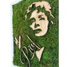 Tableau végétal avec le visage de Edith Piaf