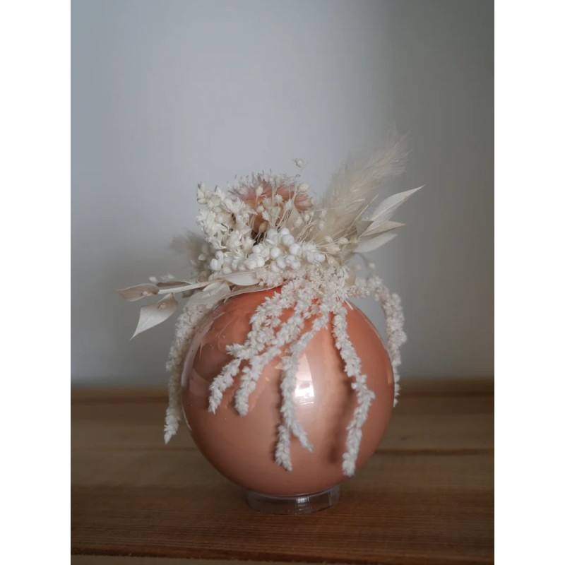 Boule de Noël végétalisée décoration