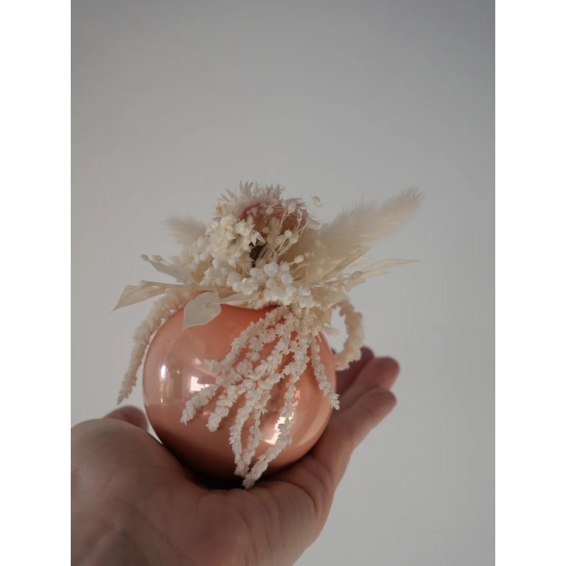 Boule de Noël végétalisée décoration de table